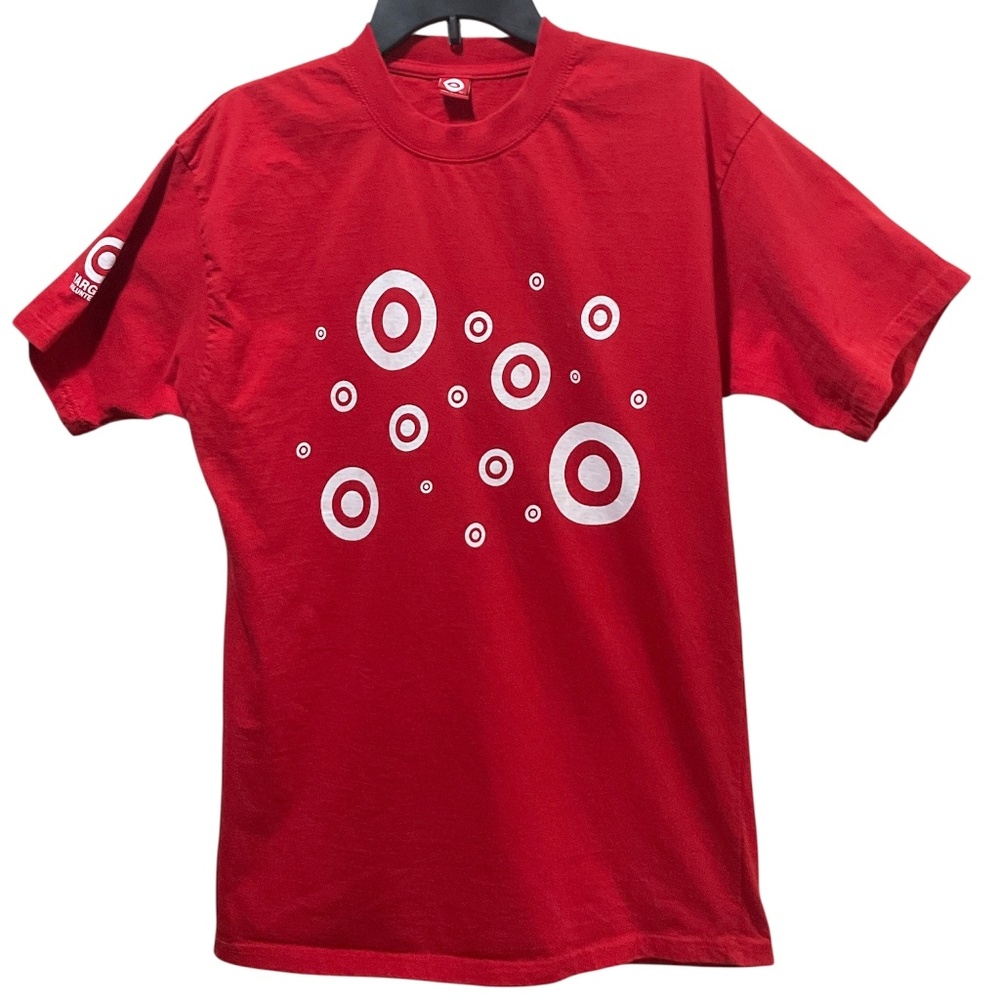 Target Team Member Red T-Shirt with Logos Unisex Size XL.